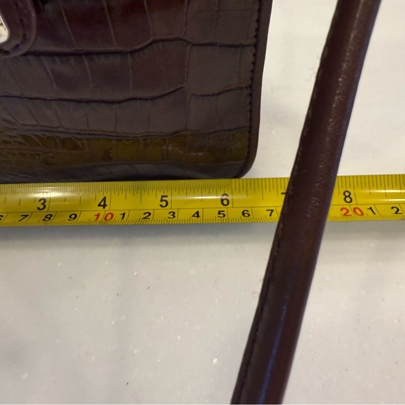 Vintage Brighton Leather Croc Embossed Crossbody Shoulder Handbag Purse EUC - Picture 12 of 16